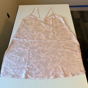 Victoria's Secret Blush Pink Satin Sleepwear Lingerie Nightgown Size L Large